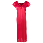 Afbeelding in Gallery-weergave laden, Fuchsia / 12-16 NEW LADIES PLUS SIZE BLACK LONG NIGHTDRESS NIGHTIE LOUNGER PLUS SIZE The Orange Tags
