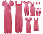 Load image into Gallery viewer, Pink / One Size: Regular (8-14) Bridal 11 Piece Nightwear Set The Orange Tags
