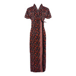 Charger l&#39;image dans la galerie, Black Triangle Print / One Size NEW WOMEN 100% COTTON SUMMER DRESSING GOWN ROBE LADIES BATH ROBE The Orange Tags
