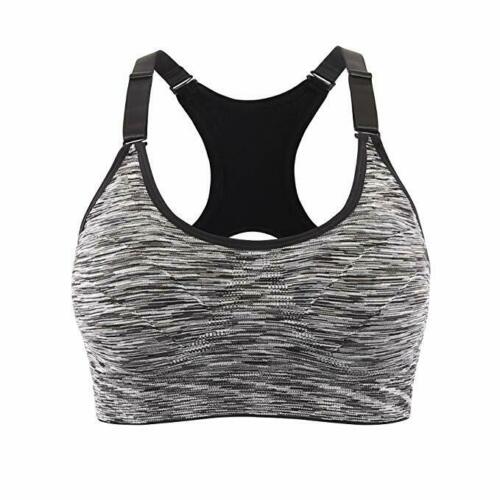 Black / L Super High Impact Incredible Sexy Sport Wire Free Padded Work Out Sport Bra Wr50 The Orange Tags
