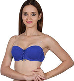 Load image into Gallery viewer, Royal Blue / 34 B Push Up Padded Bra Strapless Multiway Transparent Clear Back Straps Bras The Orange Tags
