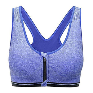 Blue / M Super High Impact Incredible Sexy Sport Wire Free Padded Work Out Sport Bra Wr50 The Orange Tags