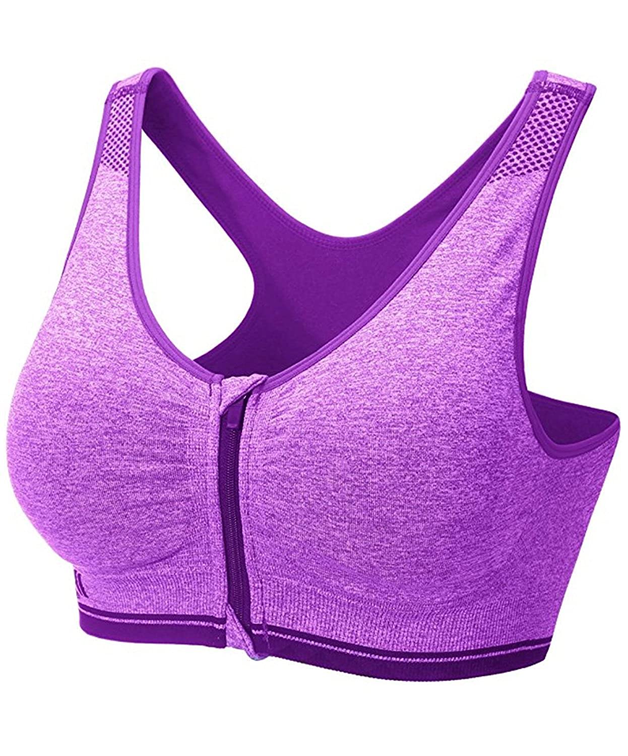 Purple / M Super High Impact Incredible Sexy Sport Wire Free Padded Work Out Sport Bra Wr50 The Orange Tags