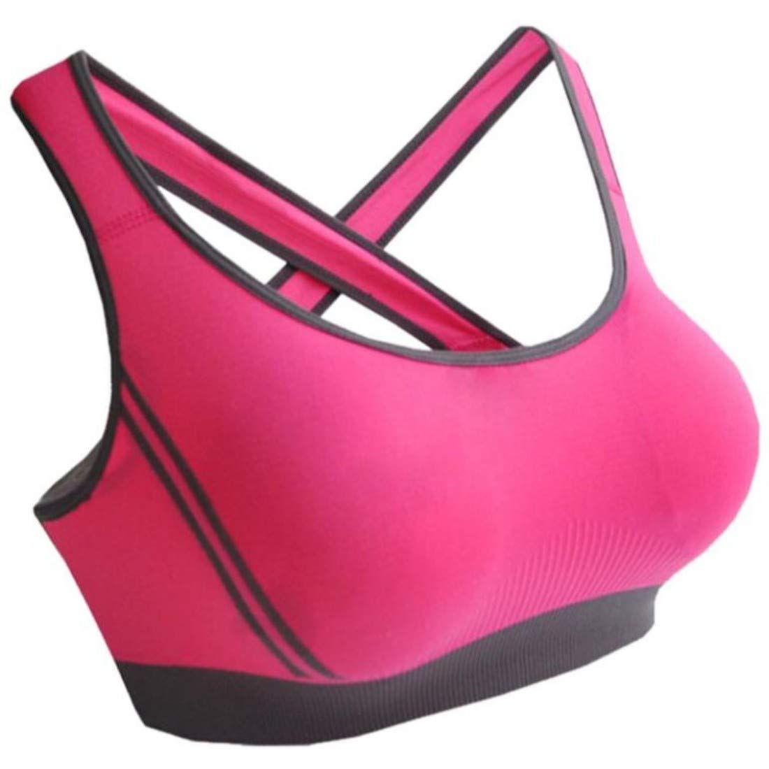 Hot Pink / S Super High Impact Incredible Sexy Sport Wire Free Padded Work Out Sport Bra The Orange Tags
