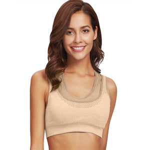 Cream / M Super High Impact Incredible Sexy Sport Wire Free Padded Work Out Sport Bra The Orange Tags