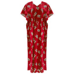 Load image into Gallery viewer, Red / 10-16 100% Cotton Kaftan Long Tunic Dress The Orange Tags
